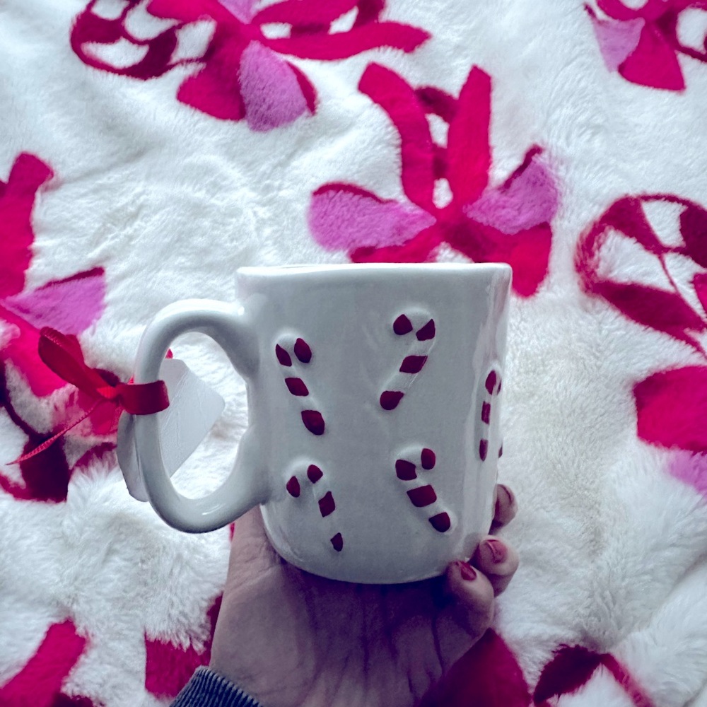 NWT Red & White Candy Cane Mug